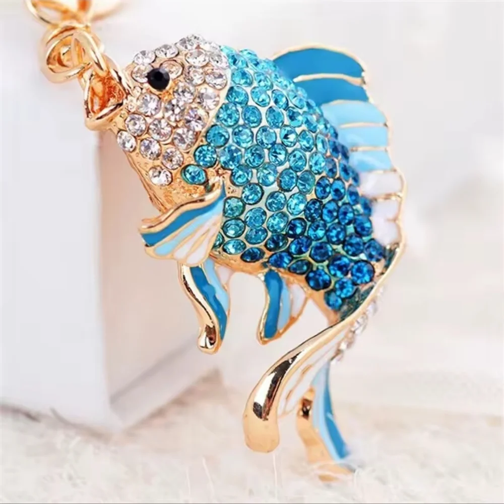 Aquatic Blue and Gold Fish Charm